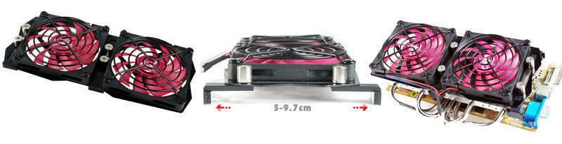 EverCool  Fixed Clip VGA Cooler Dual Cooling Fan (RVF-2F) - Image 3 of 3