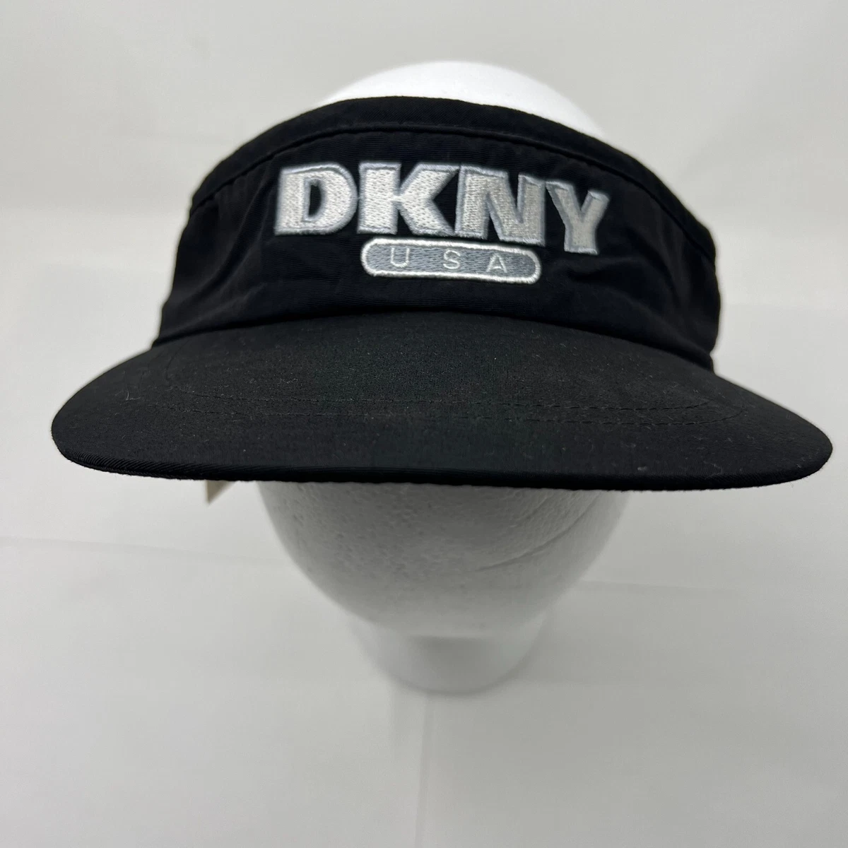 DKNY USA Wool Rayon Embroidered Leather Strapback Black Hat OS DKNY Hats for Men Deals - New and used pre-owned Finds | Mercari main image 3