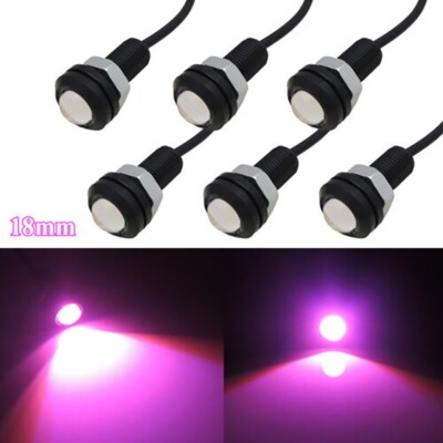 6* Rosa Lila Eagle-Eye LED Lichter für Auto Motorrad LKW Beleuchtung Nachrüstung