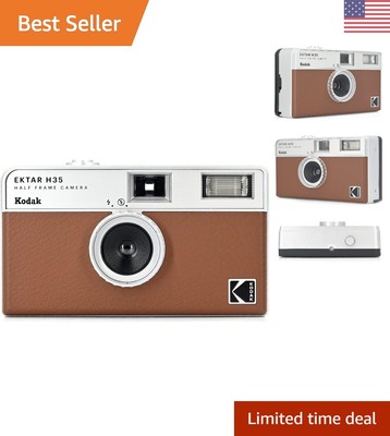 EKTAR H35 Half Frame Film Camera, 35mm, Reusable, Focus-Free, Lightweight, Ea...