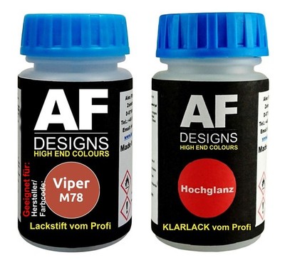 Lackstift für Viper M78 Copper Canyon Metallic + Klarlack je 50ml Autolack Basis