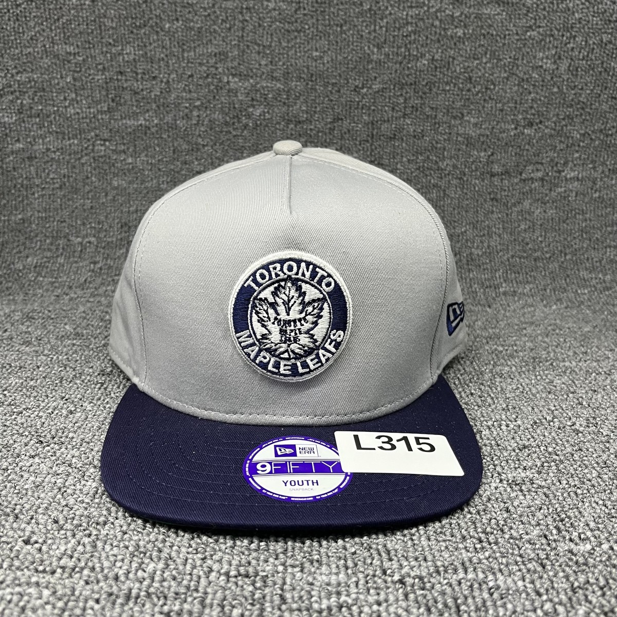 New Era 9FIFTY Youth Toronto Maple Leafs Snapback Hat Gray Navy Green Underbrim