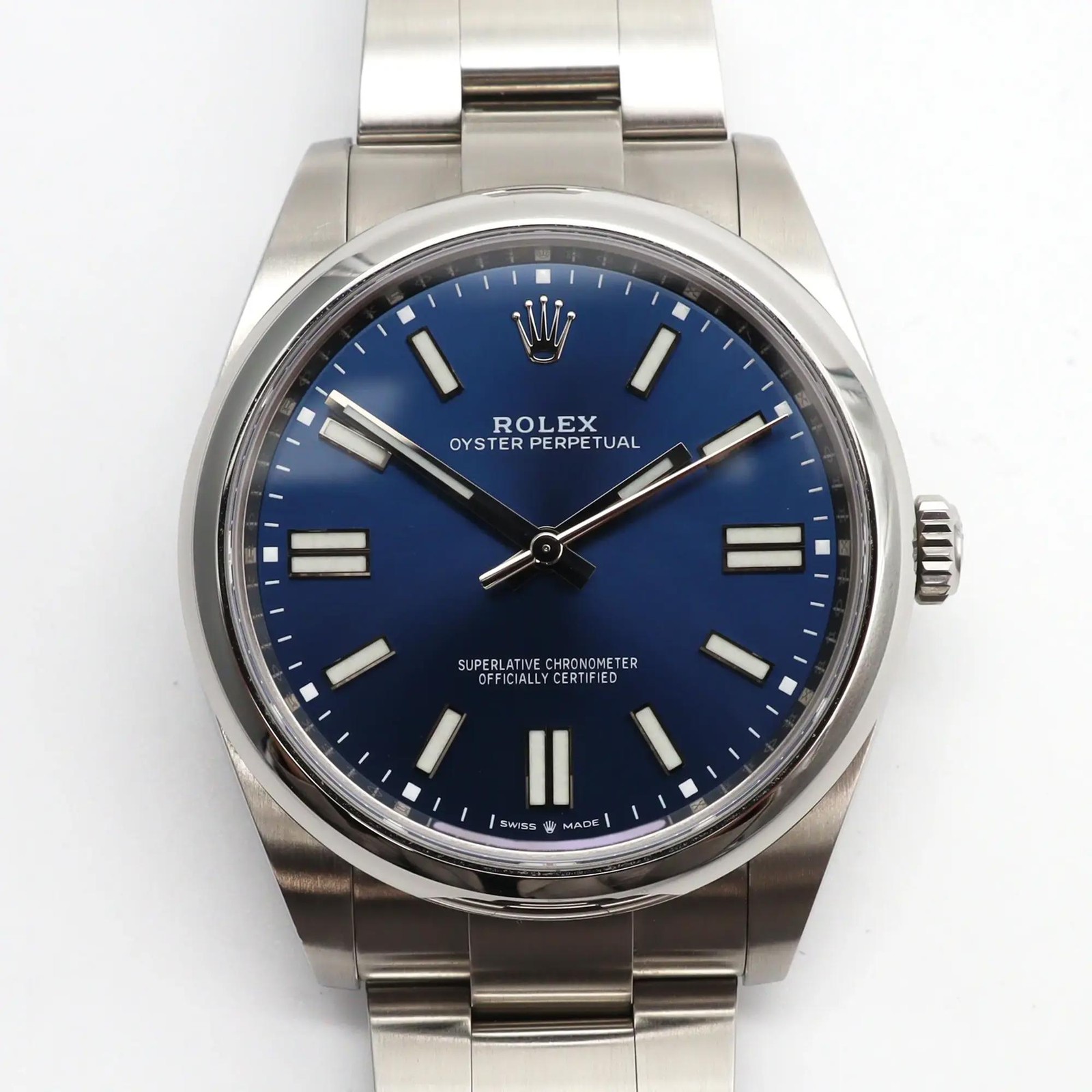 2020s Mint Rolex 124300 Oyster Perpetual 41mm Steel Blue Dial Watch