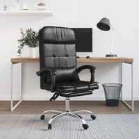 BüRostuhl Mit Massagefunktion Schwarz Kunstleder HöHenverstellbar
