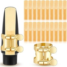 Alto Sax Ligature with 20 Pcs Alto Saxophone Reeds 2.5