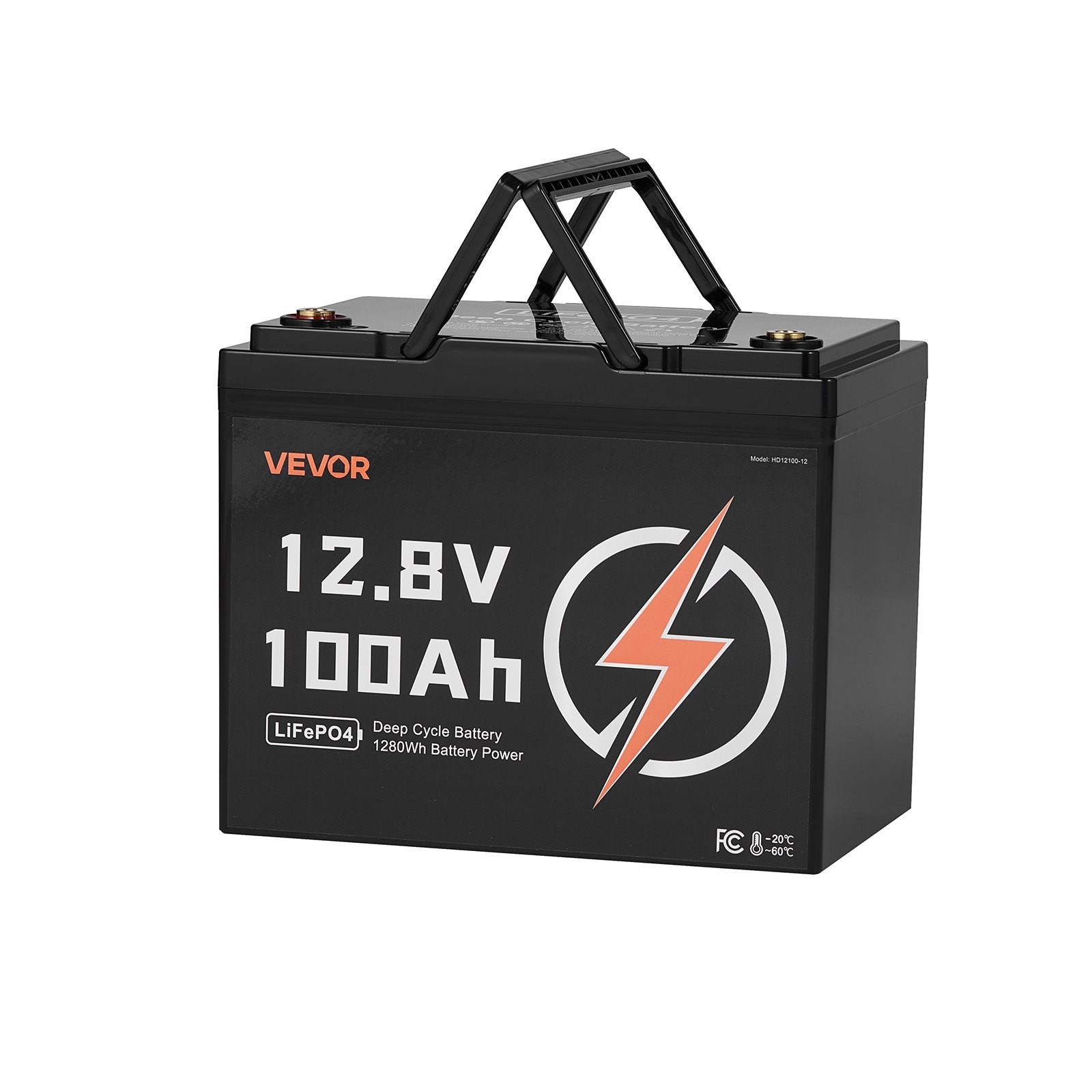 VEVOR 12V 100Ah LiFePO4 Battery,Up to 15000 Cycles,Deep Cycle Lithium Iron Phosp