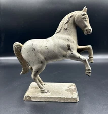 Antique Cast Iron Prancing Horse Coin Bank. AC Williams or Arcade,  c. 1910-1934