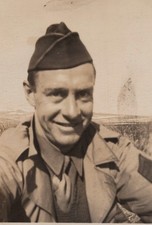 1940s Handsome Smiling Soldier Military Uniform Wartime Close Up Portrait