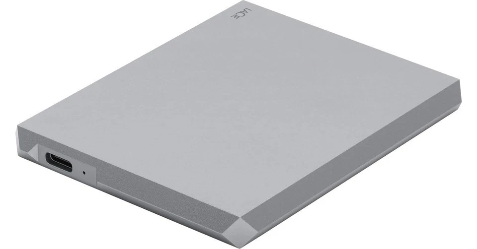 LaCie Mobile Portable External Hard Drive 2TB USB-C Space Gray STHG2000402-RC - Image 3 of 4