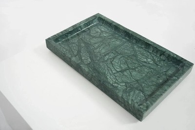 Large Rectangular Marble Tray   Natural Stone Bathroom & Kitchen Organizer tray