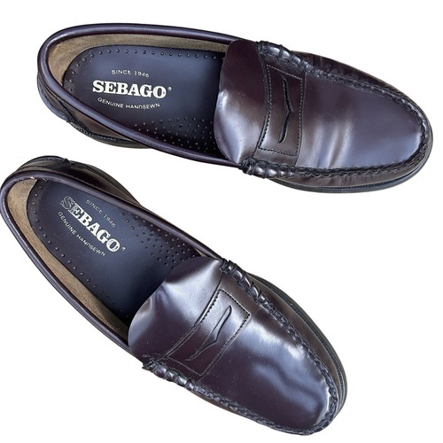 Sebago Loafers Men's Size 9 E Leather Penny Dan Burgundy Brown - Picture 4 of 8