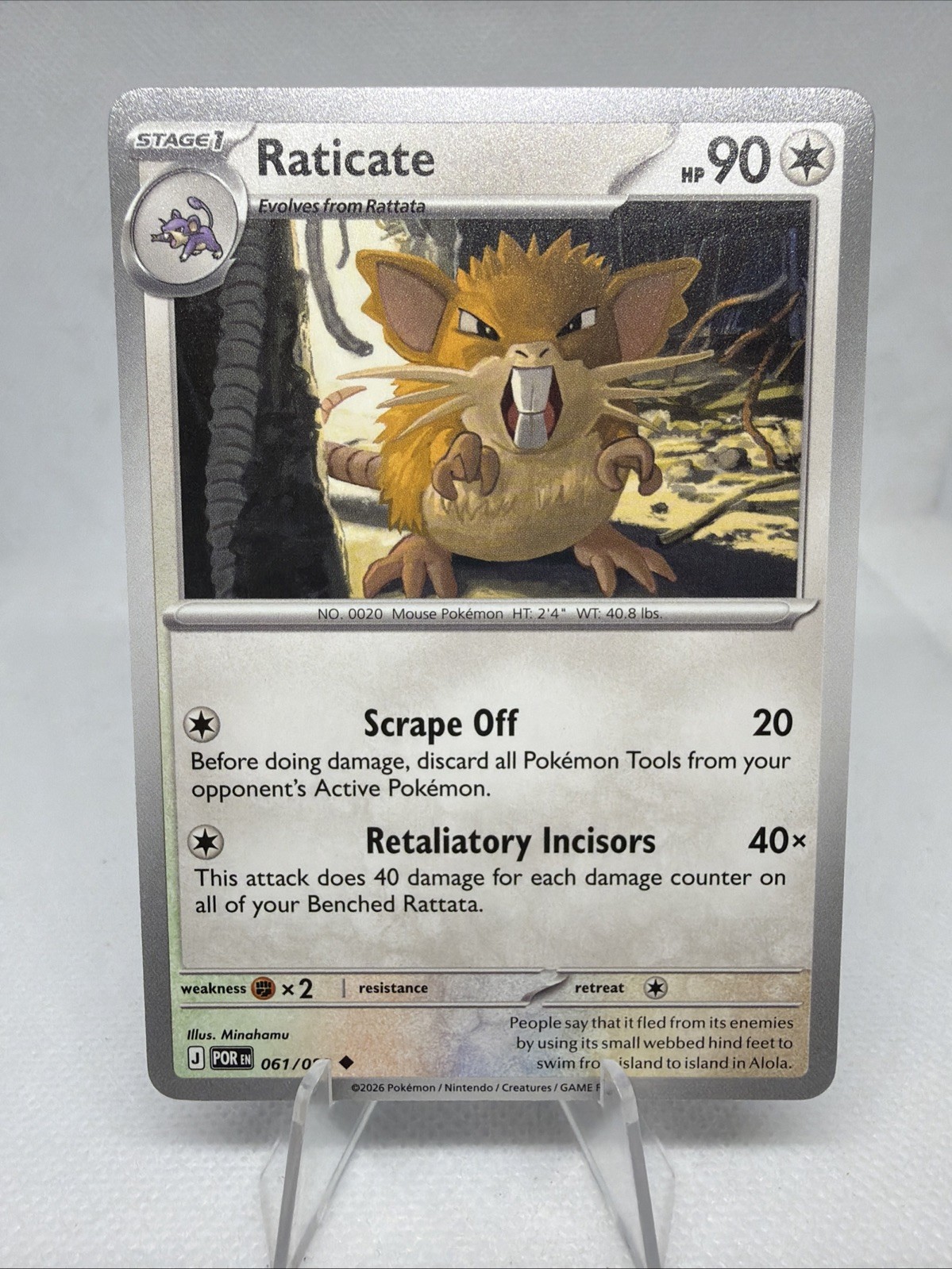 Raticate - Uncommon Regular Perfect Order  Pokémon 061/088 Unplayed New Nm!!