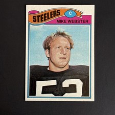 Topps 1977 Topps Mike Webster #99 Pittsburgh Steelers Rookie Football Card. rookie card picture