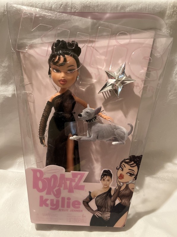Bratz Kylie Jenner Night Fashion Doll Collectible with Evening Gown & Dog New