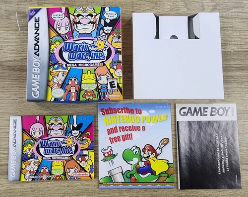 USED GENUINE BOX, MANUAL AND INSERTS ONLY - WARIO WARE MEGA MICROGAMES - GBA