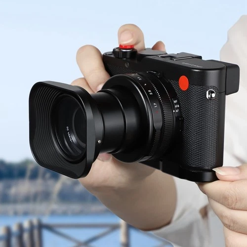 Haoge 43mm Square Metal Lens Hood Shade for Leica D-Lux 8 Camera Black
