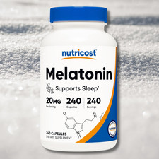 Melatonin 20mg, 240 Capsules - 20mg Per Serving, Non-GMO, Gluten Free