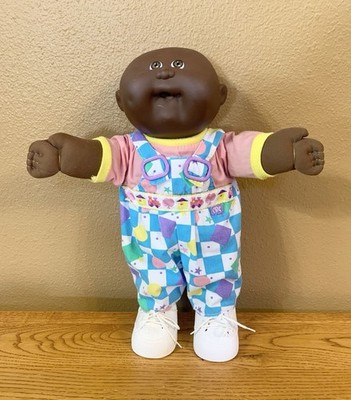 Vintage Cabbage Patch Kids Toddler Baby Doll AA Boy In Train Overalls HM18 1983