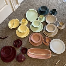 Vintage Boontonware Belle Melmac Dishes Set  42 Pieces Multi Lot Mixed