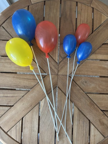 Vintage 6 SSCO Plastic Balloon Decor Cakes Dolls Wreath Centerpieces Birthday