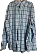 Jos. A Bank Traveler Mens XXL Plaid Button Down Long Sleeve Classic Tailored Fit