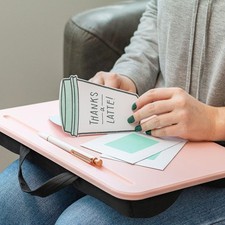 LAPGEAR Compact Lap Desk for Up to 15-Inch Laptops - Rose Quartz