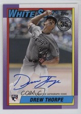 2025 Topps Series 1 1990 Topps Baseball Drew Thorpe #90A-DT Auto 08rm