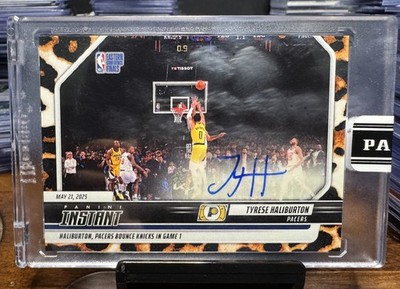 RARE Tyrese Haliburton Auto 1/10 Panini Instant PACERS BOUNCE KNICKS SSP  