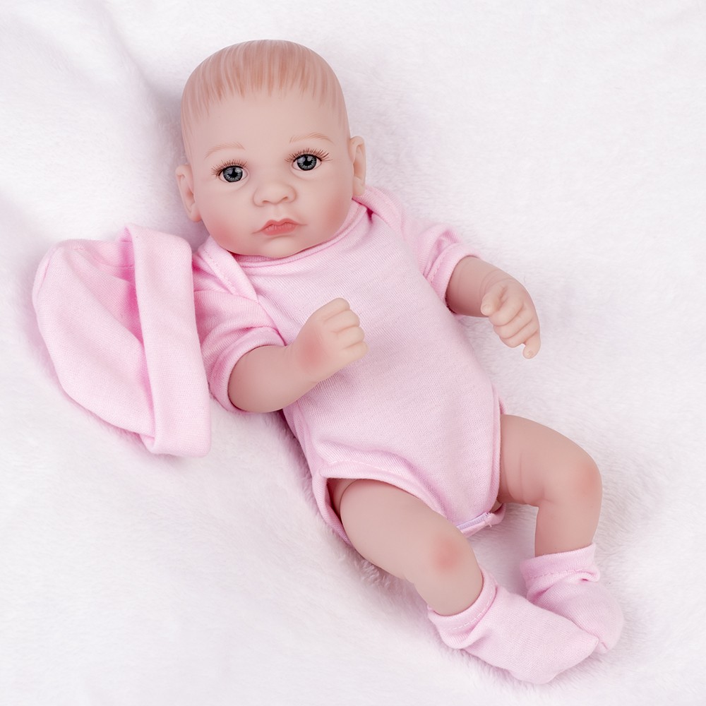 10'' Reborn Newborn Baby Dolls Twins Preemie Girl/Boy Full Body Vinyl Silicone