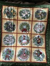 Vintage Fabric Susan Winget Merry  12 Days Of Christmas Panel CP39717