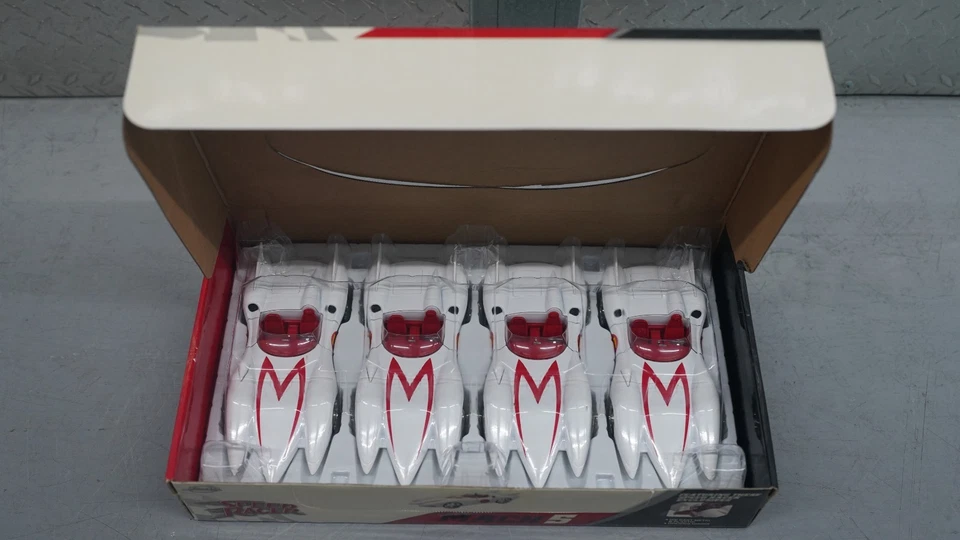 2008 SPEED RACER MACH 5 DIE CAST METAL SET OF FOUR JADA TOYS NEW OPEN BOX - Image 2 of 4