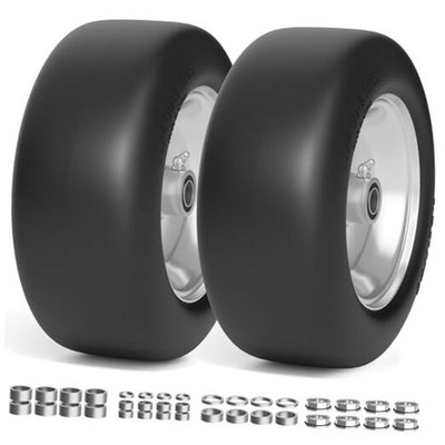 11x4.00-5 Lawn Mower Tires Flat Free, Zero Turn Mower Front Tires, Silver Gray