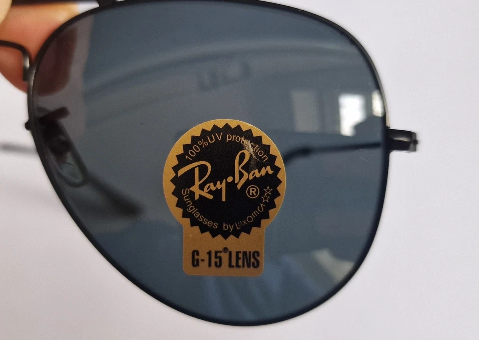 Ray-Ban Aviator Classic G15 Polarized Sunglasses - Black/Green, photo 3 of 5