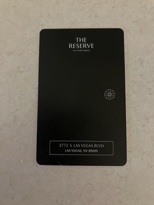 THE RESERVE AT PARK MGM LAS VEGAS HOTEL CASINO ROOM KEY CARD KEYCARD NICE!