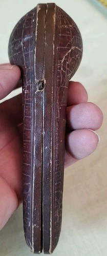 Hinged Push Button Release Antique Hard Tobacco Pipe Case With Lining - Picture 6 of 9