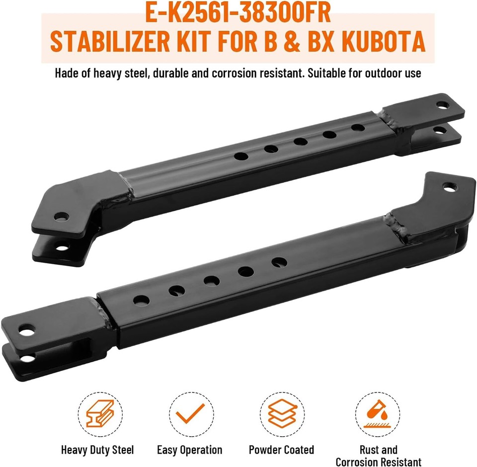 Telescoping Stabilizer Kit For B & BX Kubota BX1500D, BX1800D, BX2200D