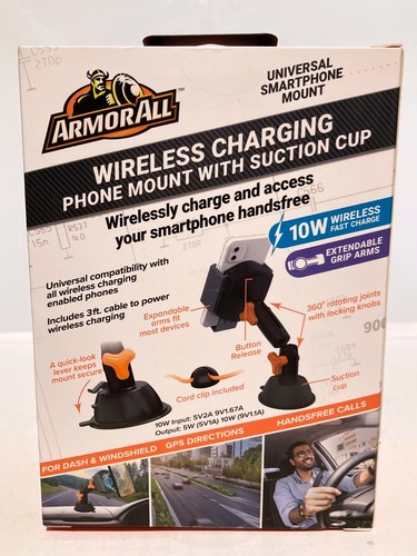 ArmorAll Wireless Charging Gravity Mount Qi-Enabled Smartphone Compatible - 第 4/7 張圖片
