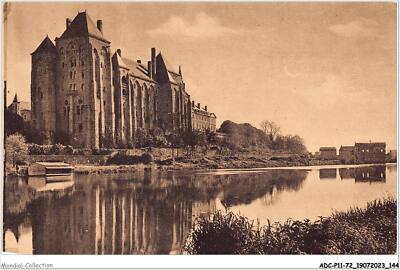 ADCP11-72-1075 - the abbey of St-Pierre de SOLESMES seen from the right bank of the
