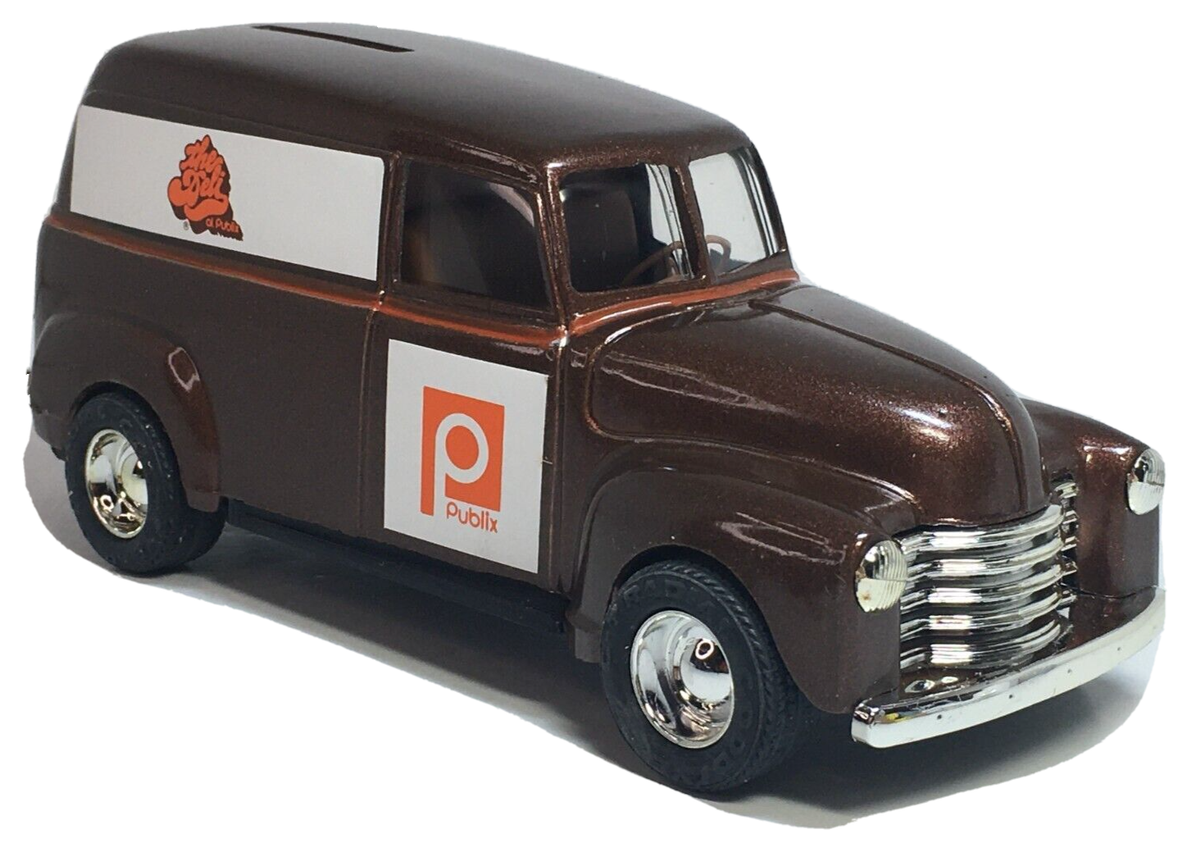 Publix 1950 Panel Truck - Diecast Bank - 1991 ERTL - NOS - Vintage