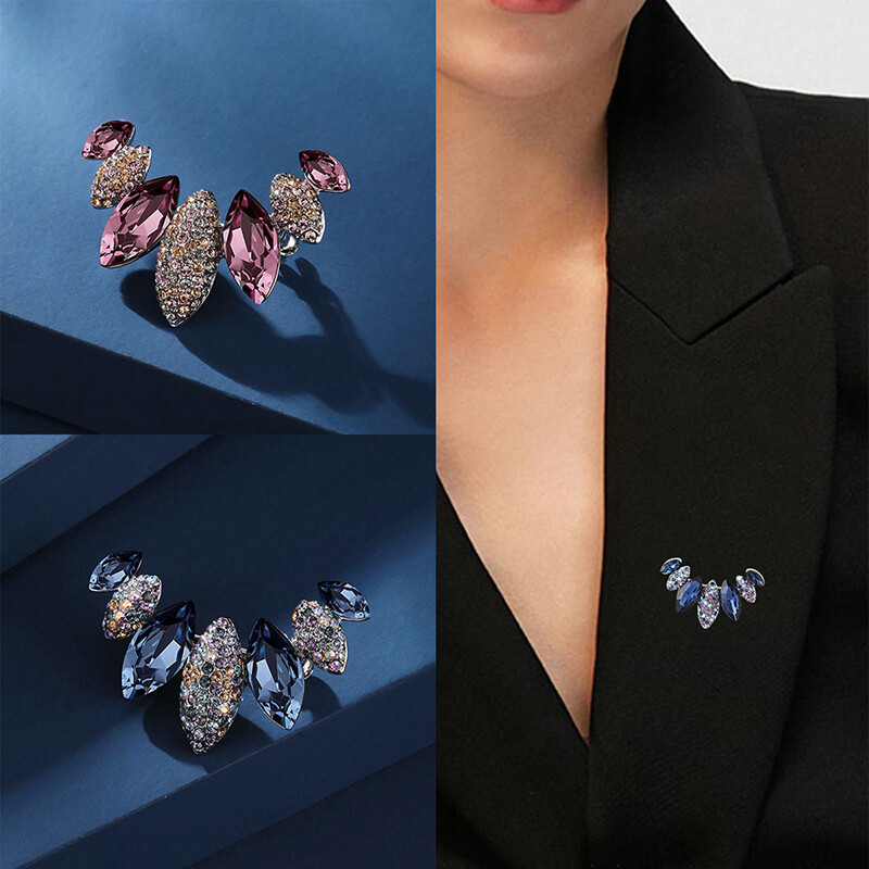 PUNVANE Austrian Crystal Bee Brooch - High-End Rhinestone Brooch Pin For Women's Dresses & Blazers