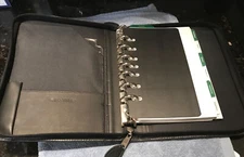 Day Timer Classic Planner Organizer Black 7 Ring Binder 8" x 10.5" Index 