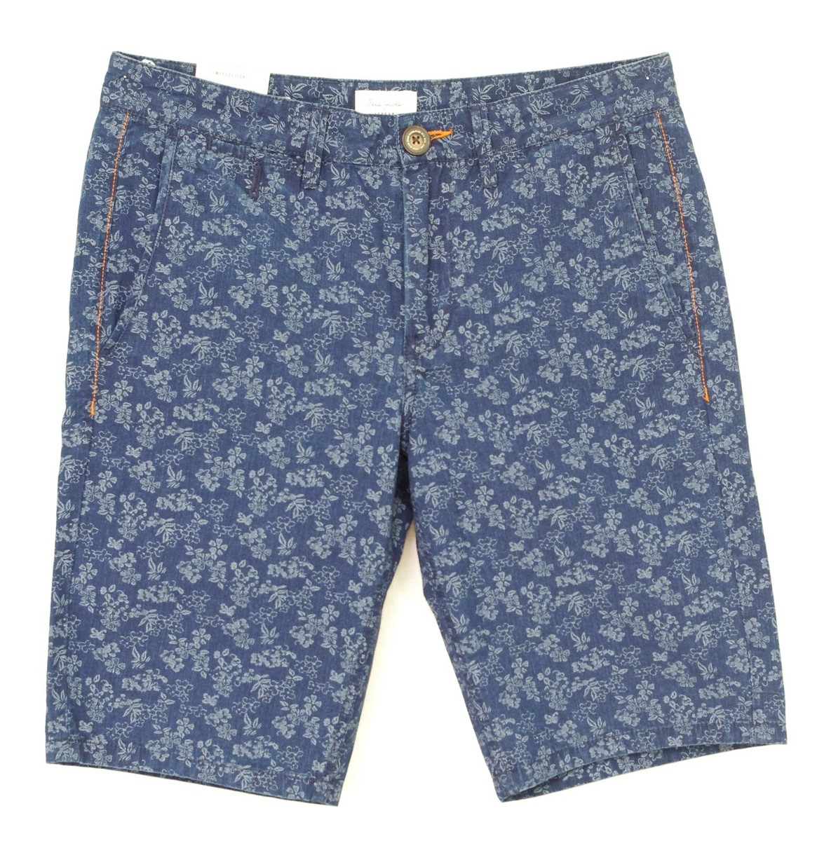 PEPE JEANS bermuda fleurs chino short homme bleu blackburn short