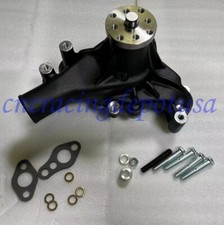 Sb Chevy Water Pump Long Sbc 283 327 350 383 High Volume Black Aluminum Lwp