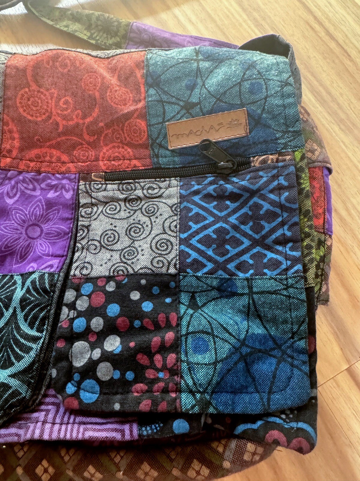 Macha Cotton Patchwork Shoulder Messenger Bag Eth… - image 2