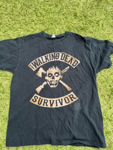 The Walking Dead Survivor T-shirt à manches courtes grande chemise zombie à col crevette - Photo 1/3