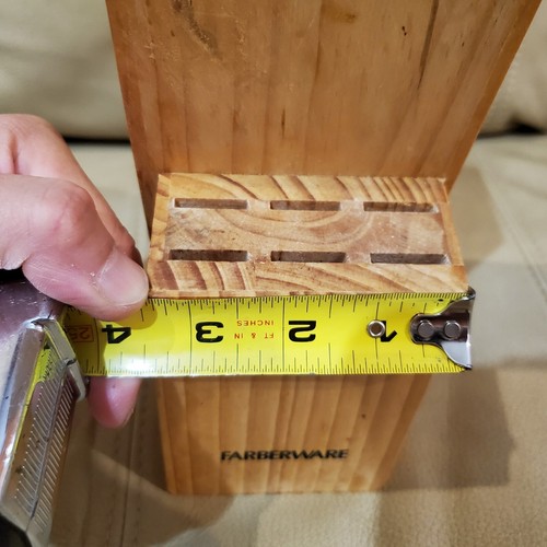 Farberware Wood Knife Block 13 Slots No Knives Included - Foto 9 di 24