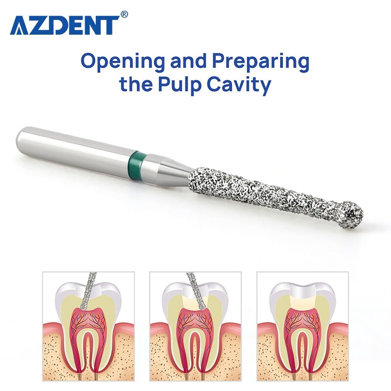 5 pz/pacco Dental Diamond Endo Bur Impugnatura di Attro 1.6mm Diametro Testa1.4/1.6/1.8mm  66