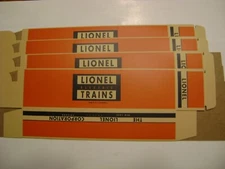 Lionel Licensed Stock Car type  Boxes - Reproduction (4 boxes)-unnumbered