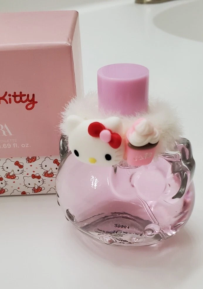 Zara HELLO KITTY Eau de Toilette EDT 1.69 fl oz 50 ml Perfume handmade scrunchie