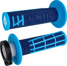 ODI EMIG 2.0 V2 Navy/Cyan Lock-on Grips (H36E2DU)